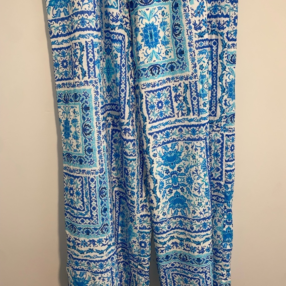 VICI Blue and White Patterned Pants size Small Lightweight - Picture 4 of 6